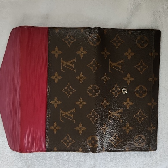 Louis Vuitton Magenta and Brown Monogram Wallet/Clutch - Picture 5 of 11